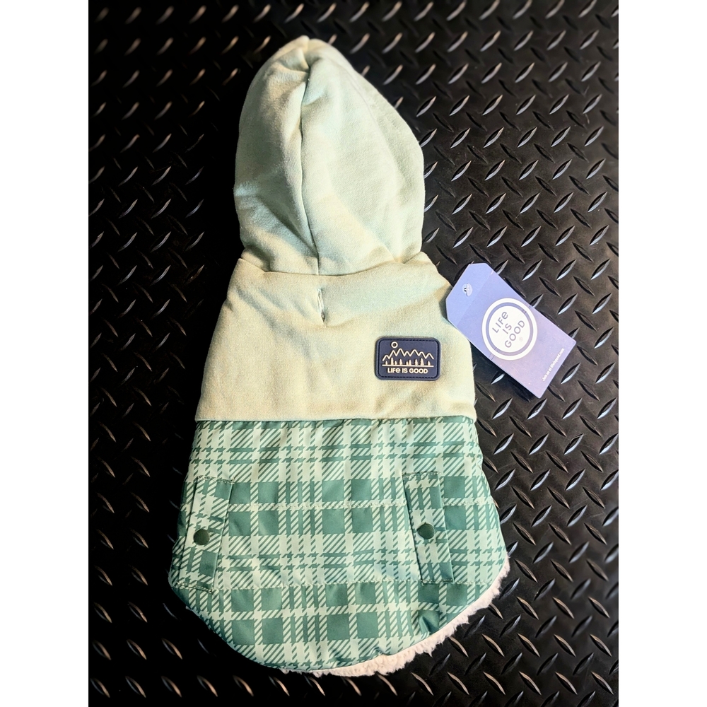 Life is Good Dog Hooded Fleece Vest